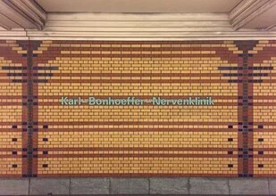 Photo art by Claudio Galamini: serene scene at Karl-Bonhoeffer-Nervenklinik subway station