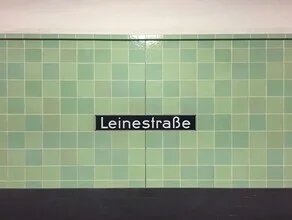 Photo art by Claudio Galamini: Leinestraße subway station in Berlin, calm atmosphere