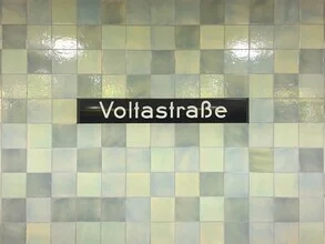 Photo art by Claudio Galamini: Voltastraße subway station in Berlin at night