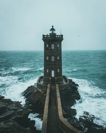 Photo art by Philipp Heigel: rough days at the French coast with a lighthouse