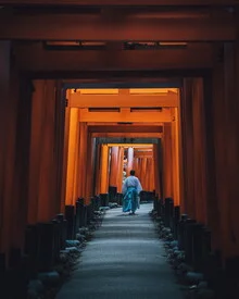 Fotokunst von André Alexander: Torii-Tore in Japan, umgeben von Natur und traditioneller Stimmung.