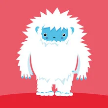Kinderzimmerbild Kawaii Yeti - fotokunst von Pia Kolle