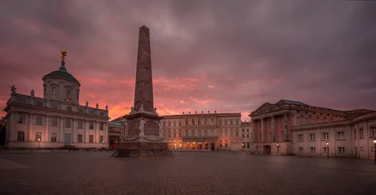 Photo art by Iman Azizi: gentle sunrise over Potsdam with lilac clouds