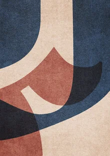 Abstrakte Buchstabenillustration von Daniel Coulmann in geometrischem Stil