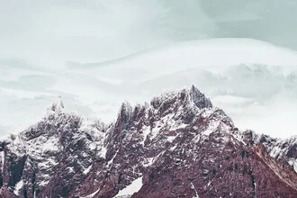Photo art by Matt Taylor: clouds over the mountains of Los Cuernos in Chile