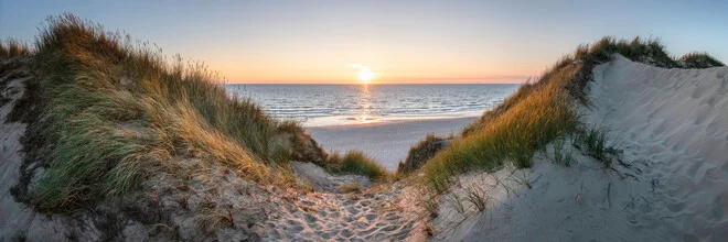 Dunes panorama on the beach - Fineart photography by Jan Becke
