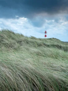 Landscape photo of List Ost lighthouse on Sylt during stormy weather