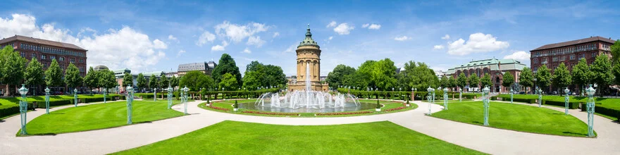 Mannheim Friedrichsplatz Panorama with view of the water tower - Fineart photography by Jan Becke