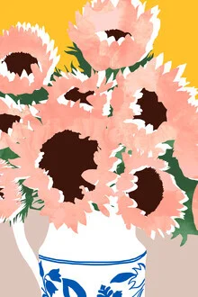 Illustration von Uma Gokhale: bunte Pflanzen in einem hellen, freundlichen Raum