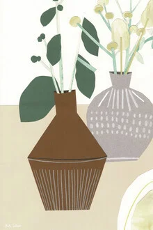 Still life with flowers in soft colors and a harmonious arrangement.