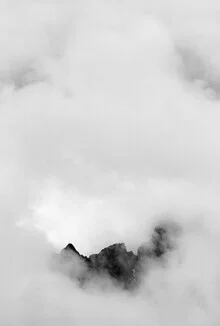 Mysterious Nature: a dreamy view of clouds above the Alps