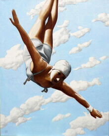 Sarah Morrissette, Turmspringerin mit Wolken - Österreich, Europa)