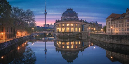 Photo art by Jean Claude Castor: Berlin's Bodemuseum at sunrise