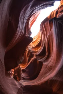 Photo art by Christoph Schaarschmidt: Slot Canyon in Utah with warm colors