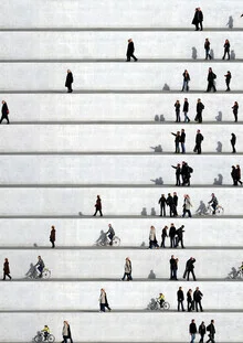 Detail of people in an urban setting, relaxed mood and minimalist composition