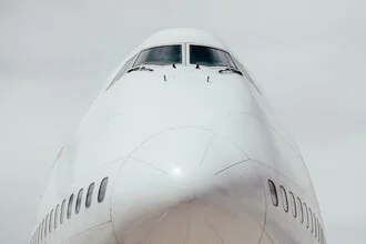 Photo art by Roman Becker: cockpit of a modern airplane in minimalist style