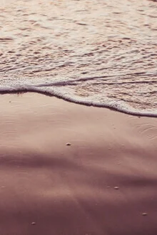 Photo art by Victoria Frost: gentle sunset over a pink beach in India
