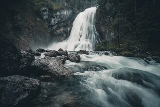 Fotokunst von Franz Sussbauer: ruhiger Gollinger Wasserfall in Österreich