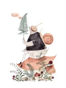 Wall art by The Artcircle: colorful forest scene with birds and plants
