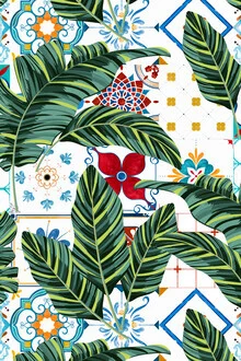 Illustration von Uma Gokhale: bunte Pflanzen in einem geheimnisvollen Garten
