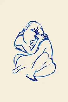 Illustration of a hug conveying warmth and love.
