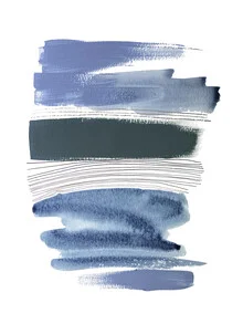 Abstrakte Illustration von Alina Buffiere mit sanften Farben und fließenden Linien.