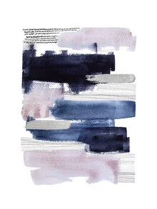 Abstrakte Illustration mit sanften Linien und Wasserfarben von Alina Buffiere.
