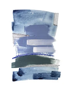 Abstrakte Illustration von Alina Buffiere: sanfte Wasserwellen in beruhigenden Farben.