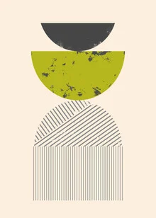 Illustration von The Artcircle: abstrakte geometrische Formen in sanften Farben