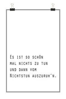 Illustration von Christina Wolff: entspannter Oma Anna mit einem Zitat über Nichtstun