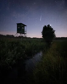 Night photo by Ronny Behnert: starry sky over Brandenburg with Perseids.