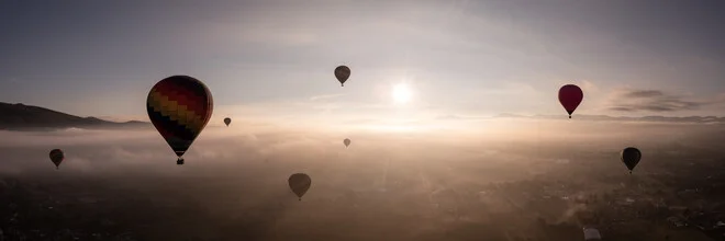 Photo art by Roman Becker: aerial view of a sunrise over Mexico