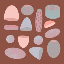 Illustration von Genna Campton: geometrische Formen in sanften Farbtönen