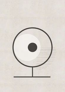 Wandbild von The Artcircle: abstrakte Komposition in sanften Farben und Formen