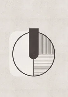 Abstrakte Illustration von Kunga mit Formen, die eine harmonische Stimmung vermitteln.