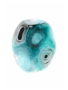Wall art by Katherine Heald: melting icebergs in soft watercolors