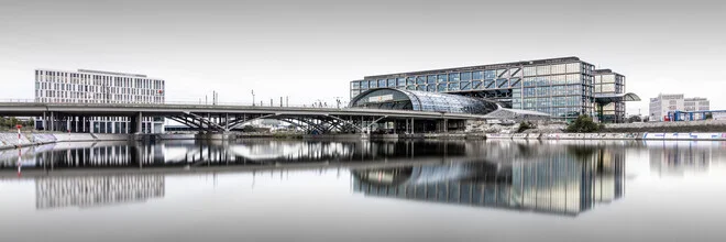Photo art by Ronny Behnert: long exposure of Berlin's main station with reflections.