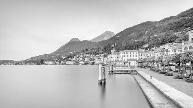 Sunrise over Gargnano at Lake Garda, peaceful mood with soft colors
