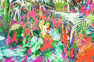 Wall art by Uma Gokhale: vibrant tropical plants in a watercolor style