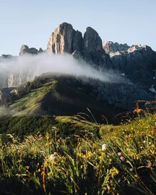 Photo art by André Alexander: gentle fog over the Dolomites