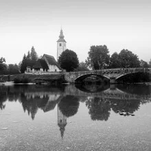 Photo art by Christian Janik: St. John's Church in water, soft reflections.