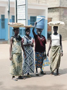 Photo art by René Ruis: Women selling peanuts on the street in Ouagadougou