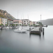 Sunrise over Lake Garda with soft colors and a tranquil mood