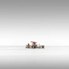 Photo art by Ronny Behnert: calm long exposure of a fishing hut in Venice