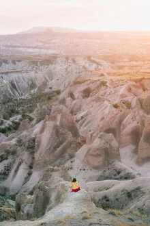 Photo art by AJ Schokora: tranquil landscape with mountains and horizon in Cappadocia