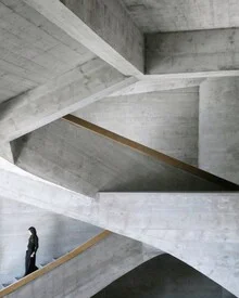 Photo art by Roc Isern: modern concrete staircase in Basel