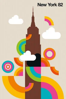New York 82 - Colorful illustration by Bo Lundberg for a stylish home - Fineart photography by Bo Lundberg