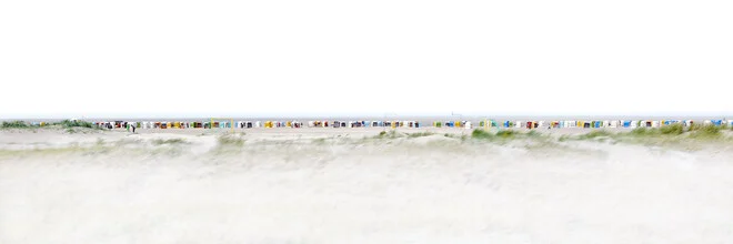 Photo art by Christoph Gerhartz: calm North Sea scene with beach chairs and wind
