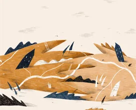 Illustration by Trude is Krude: autumn landscape with soft colors