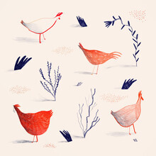 The Artcircle, Chickens by Trude is Krude (Germany, Europe)